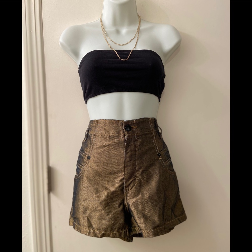 Levis high waist gold shorts